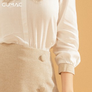 Áo thêu lá cổ AA751 GUMAC