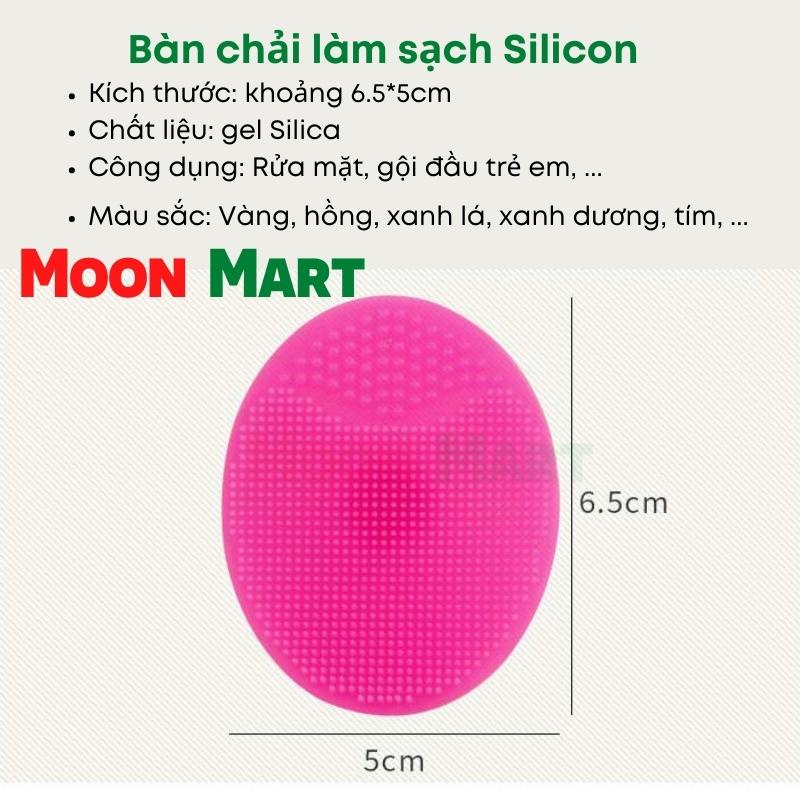 Miếng rửa mặt bằng silicone, massage mặt, bàn chải silicon cho bé gội đầu thư giãn nhẹ nhàng,ếng chà lưng tắm gội cho bé