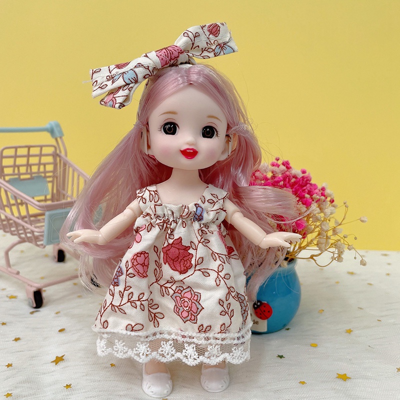 Bộ búp bê Barbie 17cm dễ thương xinh xắn cho bé gái