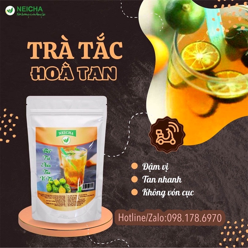 Trà Tắc Neicha hàng chính hãng/ Bột trà hoa quả PHA SẴN SIÊU NHANH thơm ngon chuẩn vị.