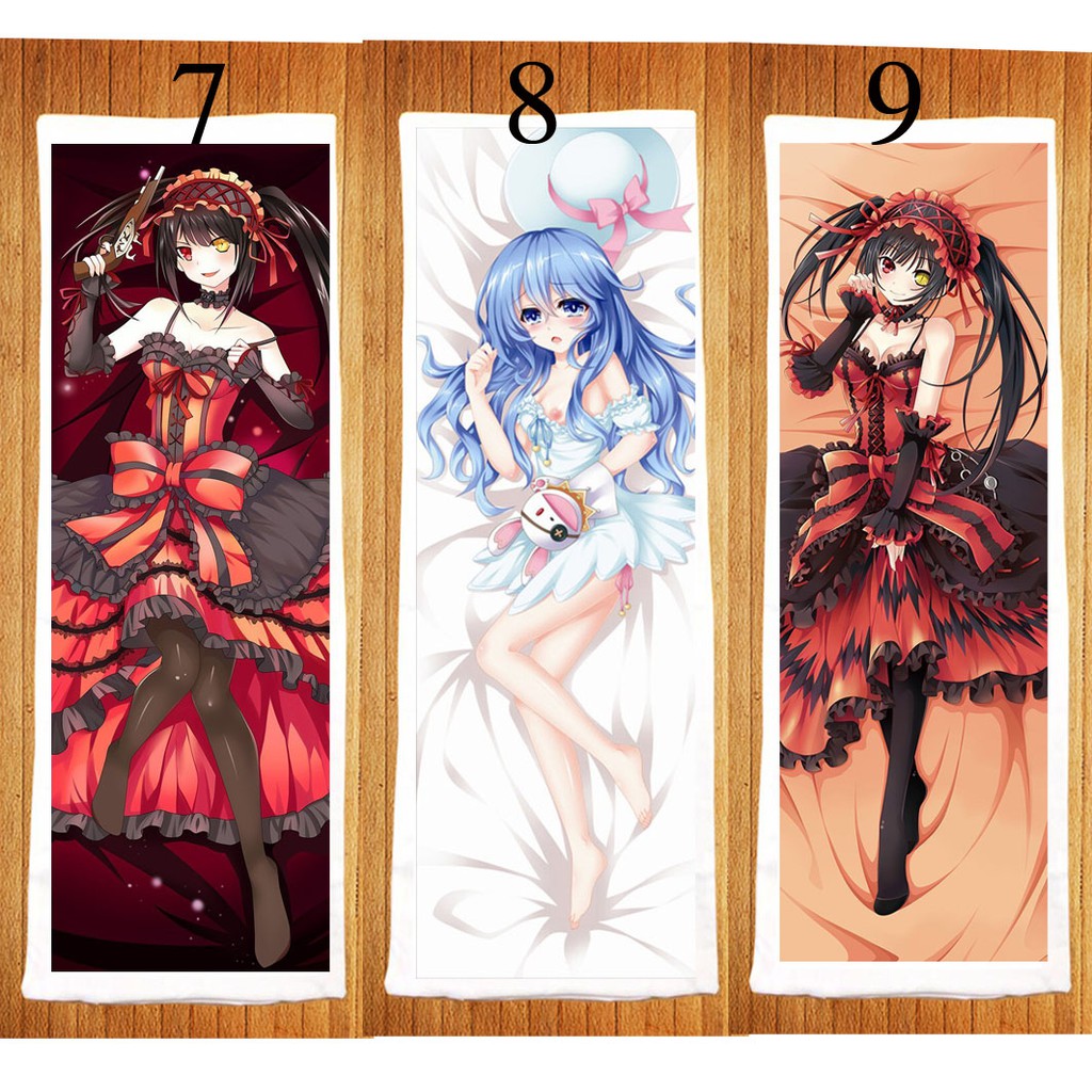 Gối ôm date a live kurumi yoshino tohka 40cm x 1m bán sẵn đặt in theo yêu cầu dakimakura (Tặng 1 poster hoặc 1 huy hiệu)