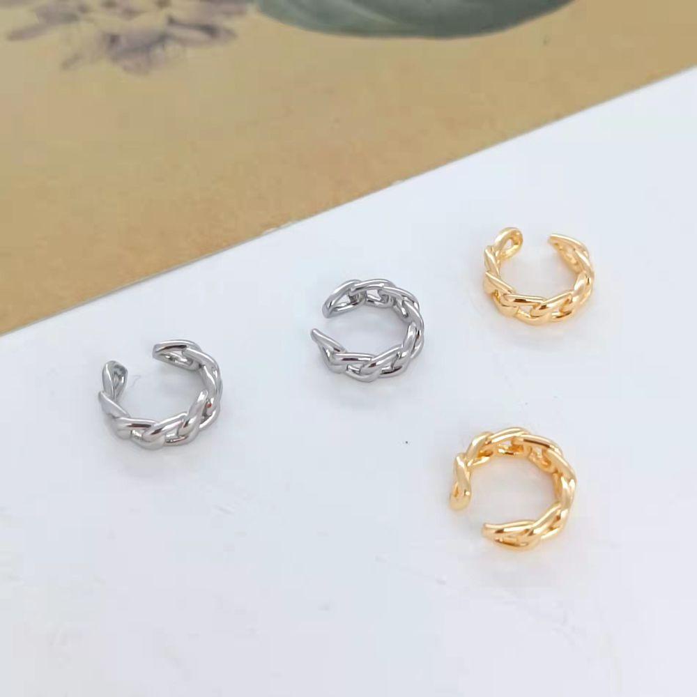 Bộ Khuyên Tai Dạng Kẹp Bằng Kim Loại Không Xỏ Lỗ Thiết Kế Tối Giản Sang Trọng Dành Cho Bạn