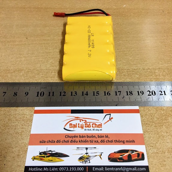 Pin sạc 7.2V dung lượng 400mAh chân đỏ JST