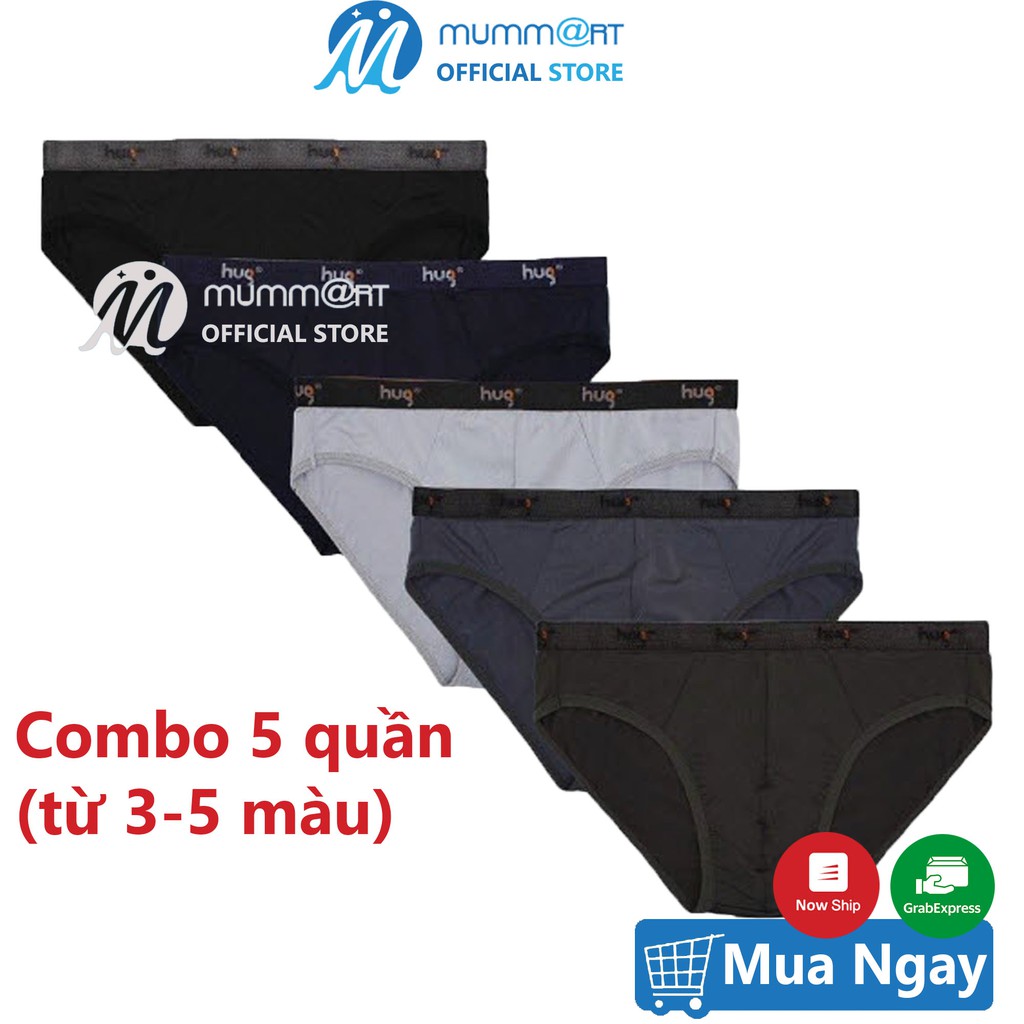 Combo 5 quần lót tam giác nam xuất Mỹ hiệu HugAdore, chất thun lạnh mát, không nhăn | Code: Hug-001 - Mummart