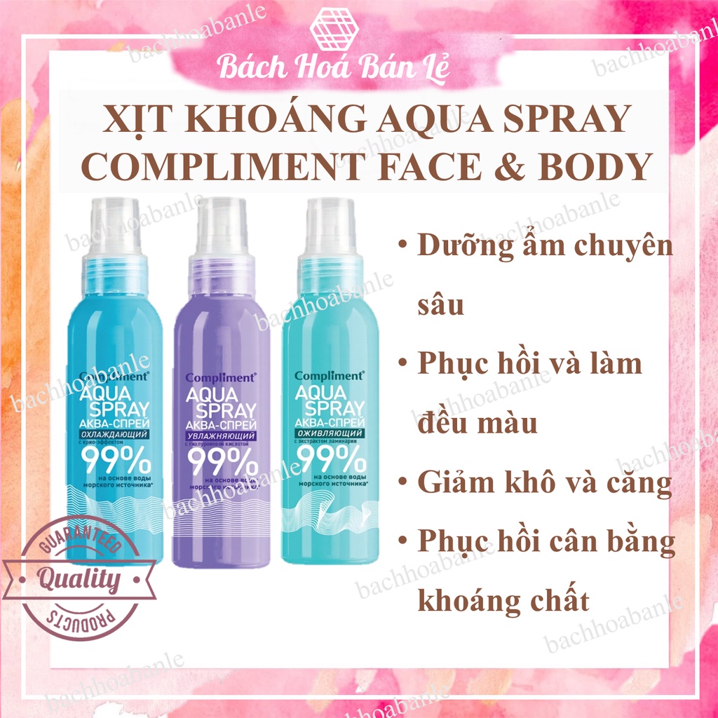 Xịt khoáng Aqua phục hồi 99% Compliment 200ml hàng nội địa