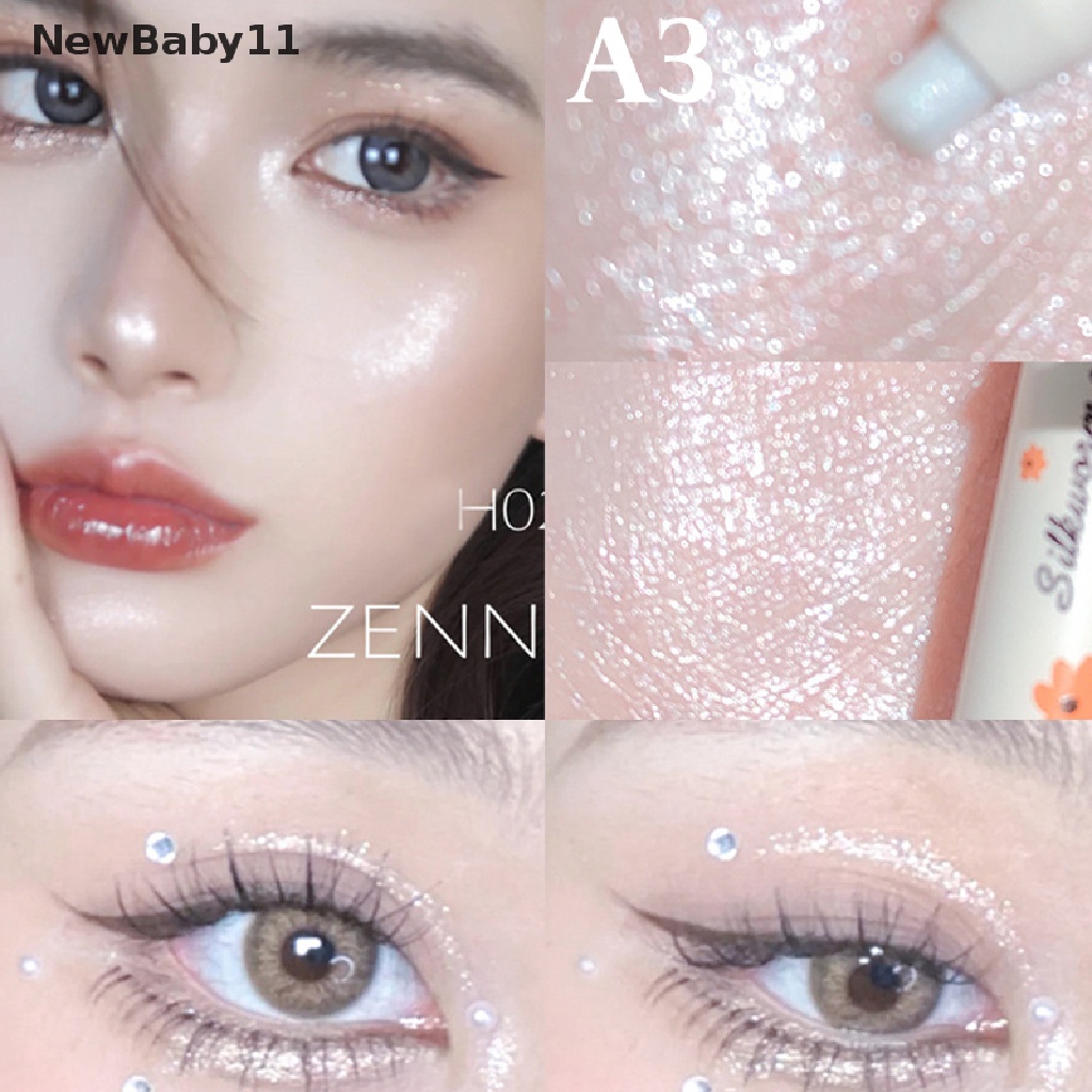 1 Bút Chì Kẻ Mắt Màu Trắng Ánh Ngọc Trai Lấp Lánh Trang Điểm Lâu Trôi