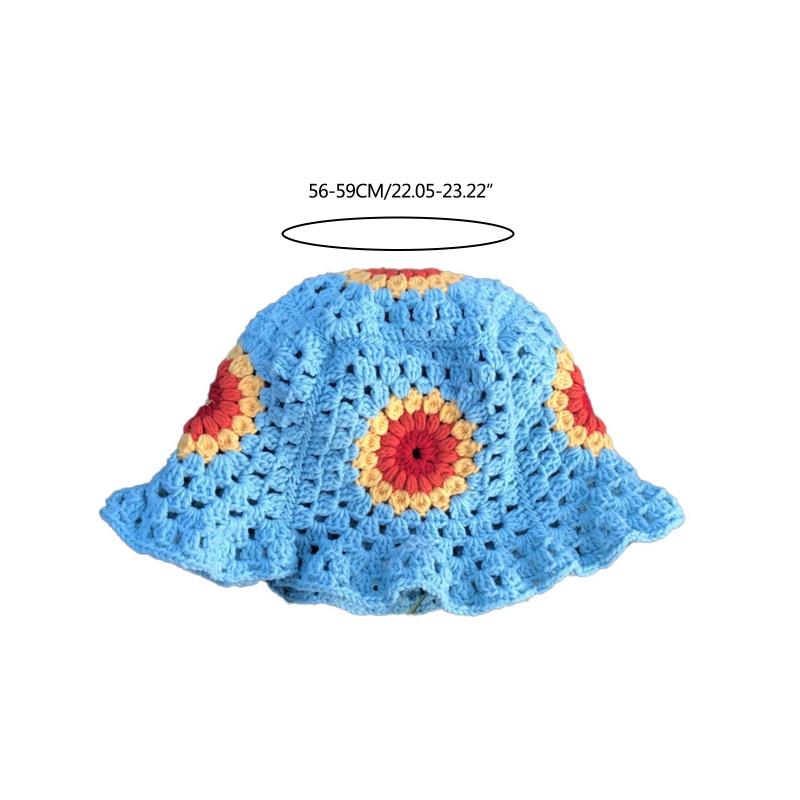 Nón Bucket Đan Móc Vành Rộng Thời Trang Mùa Hè Cho Nữ