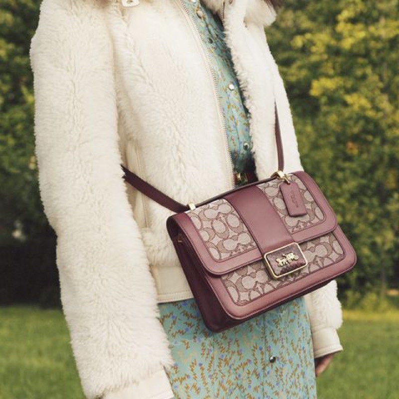 Túi si da thật Coach