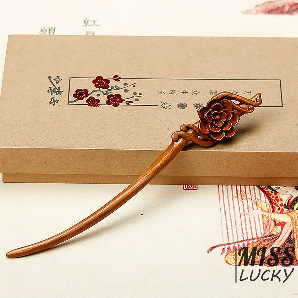 Trâm cài tóc bằng gỗ phong cách thanh lịch dành cho cô dâu