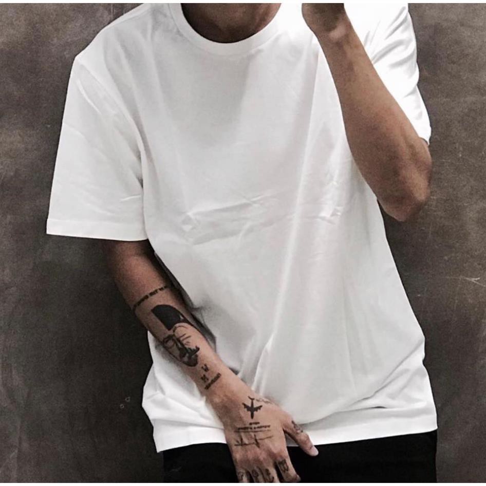 HOT SALE- Áo thun trơn - Áo phông Nam/Nữ - Tay ngắn màu Trắng - Đen