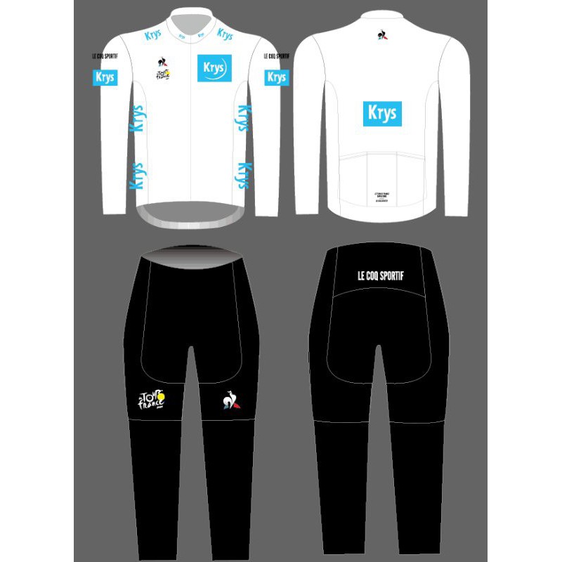 Bộ quần áo dài đạp xe KRYS Trắng