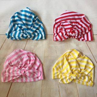 Nón Turban/ Mũ Turban sọc nơ cho bé gái (mẫu mới)