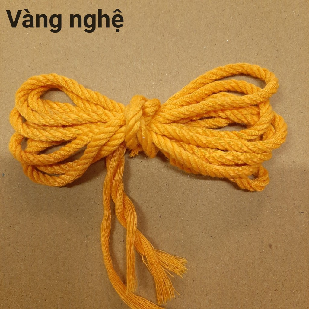 500g Dây thừng se macrame, dây cotton.-3mm. Nhiều màu sắc.