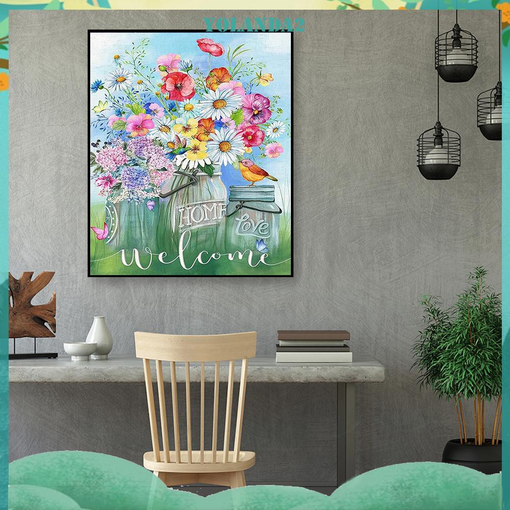 Toàn Bộ Bộ Tranh Thêu Chữ Thập Diy 11ct Hình Bông Hoa