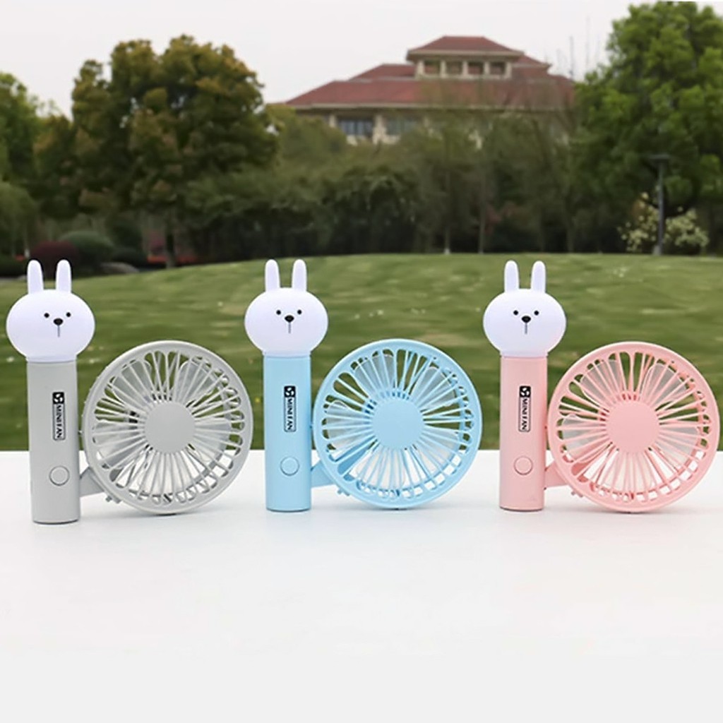 Quạt Mini Fan Hình Thú Có Đèn Dễ Thương