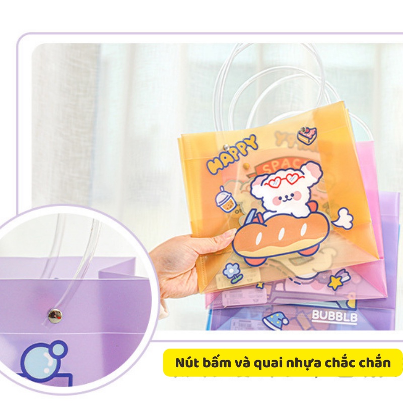 Túi đựng quà nhựa trong dễ thương