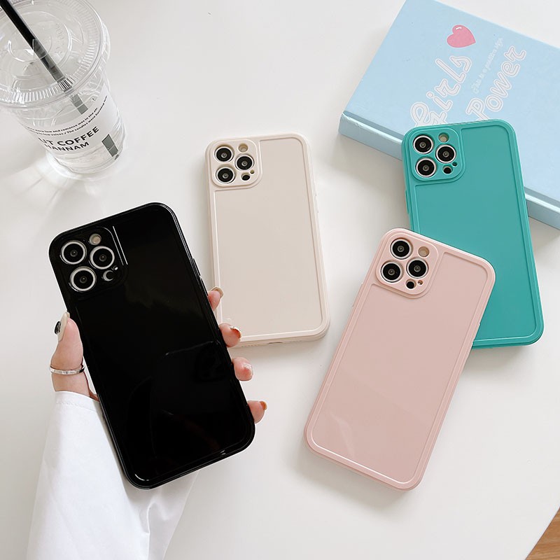 Ốp điện thoại TPU silicon mềm kiểu khung ảnh cho iPhone 11 12 Pro Max 7 8 Plus X XS Max XR SE 2020