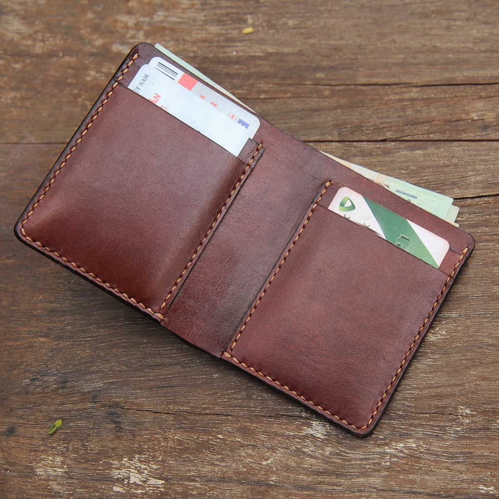 Ví đứng nam - Da bò nhập khẩu - Đồ da Handmade VI300