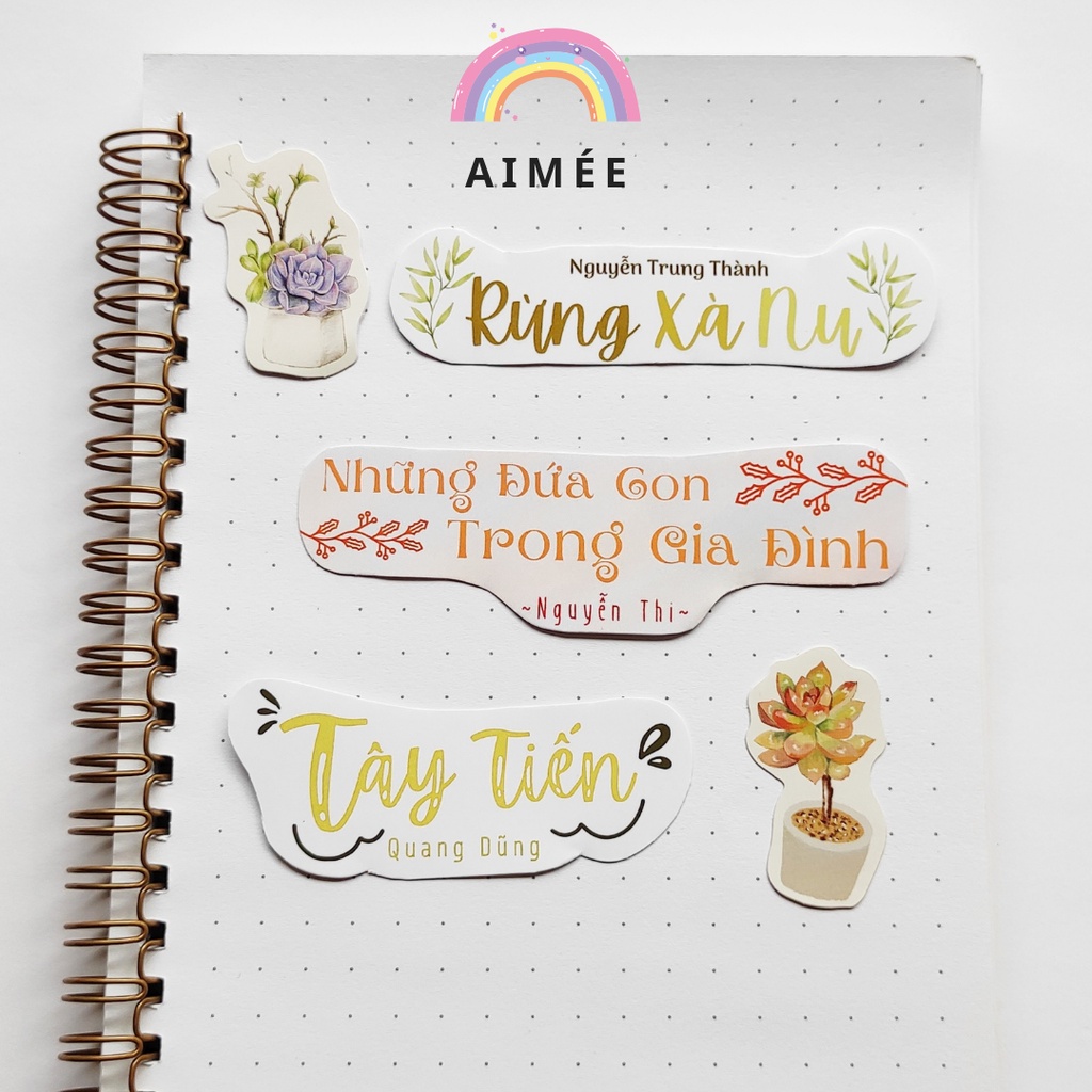 Sticker ngữ văn 12, tiêu đề văn học 12 | AIMÉE