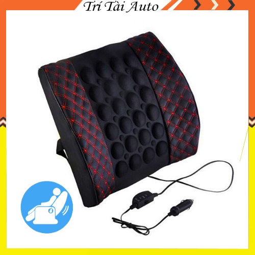Tựa lưng ô tô massage giúp giảm đau lưng ê mỏi hiệu quả dùng điện 12V