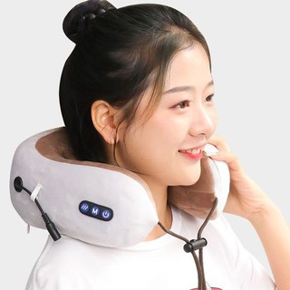 [FreeShip – Hàng Cao Cấp] Gối Massage Vòng Cổ Chữ U 360 Đa Năng - Hỗ Trợ Mát Xa Vùng Cổ