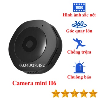 Camera mini wifi h6 cảm biến chuyển động, gửi thông báo về điện thoại, quay ngày đêm . ...