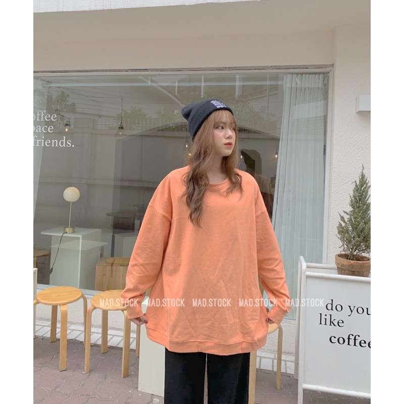 ? Áo sweater trơn basic 💚 Áo thun dài tay | BigBuy360 - bigbuy360.vn
