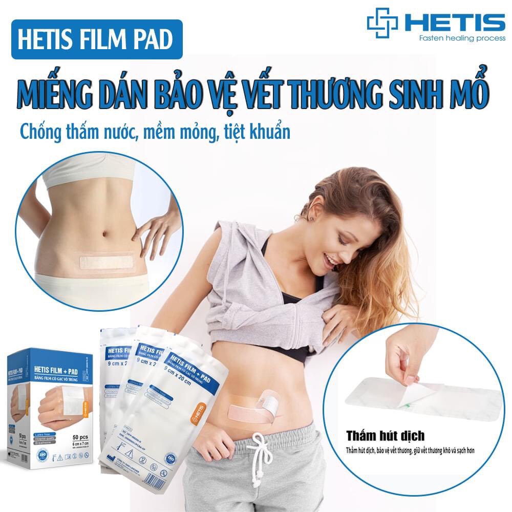 Miếng dán chống thấm nước thuận tiện khi tắm, bảo vệ vết thương sau mổ, vết trầy xước da