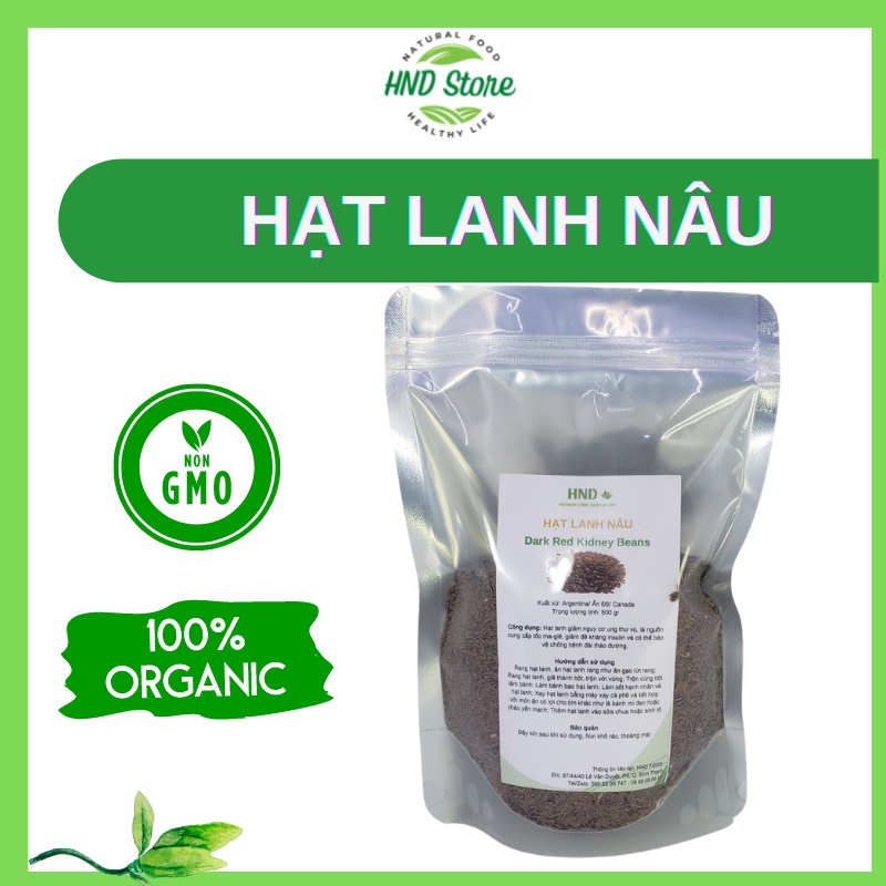 Hạt lanh nâu Canada/ Argentina, ngũ cốc dinh dưỡng hữu cơ, hỗ trợ hệ tiêu hóa 250gr/500gr, - HND Food & Health