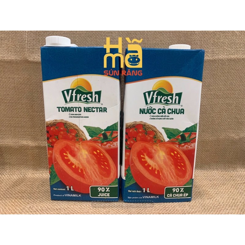 Nước cà chua Vfresh Vinamilk, hộp 1 lít, dùng riêng trên máy bay