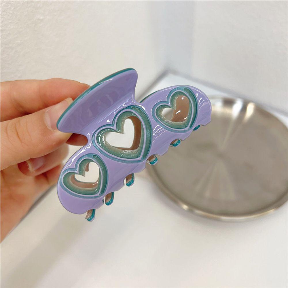 Kẹp Tóc Móng Vuốt Hình Trái Tim Cá Mập Rỗng Cho Nữ