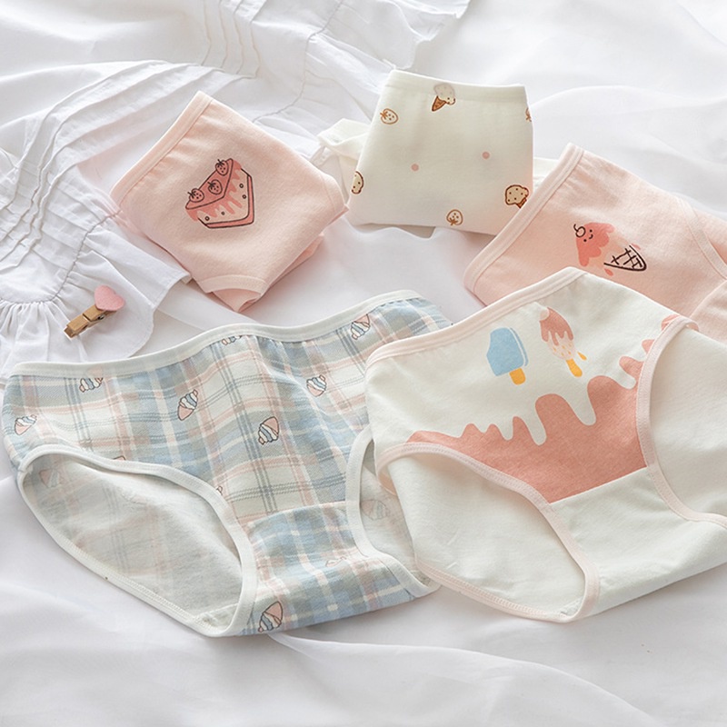 Quần lót cotton kiểu Nhật Bản thiết kế dễ thương cho nữ