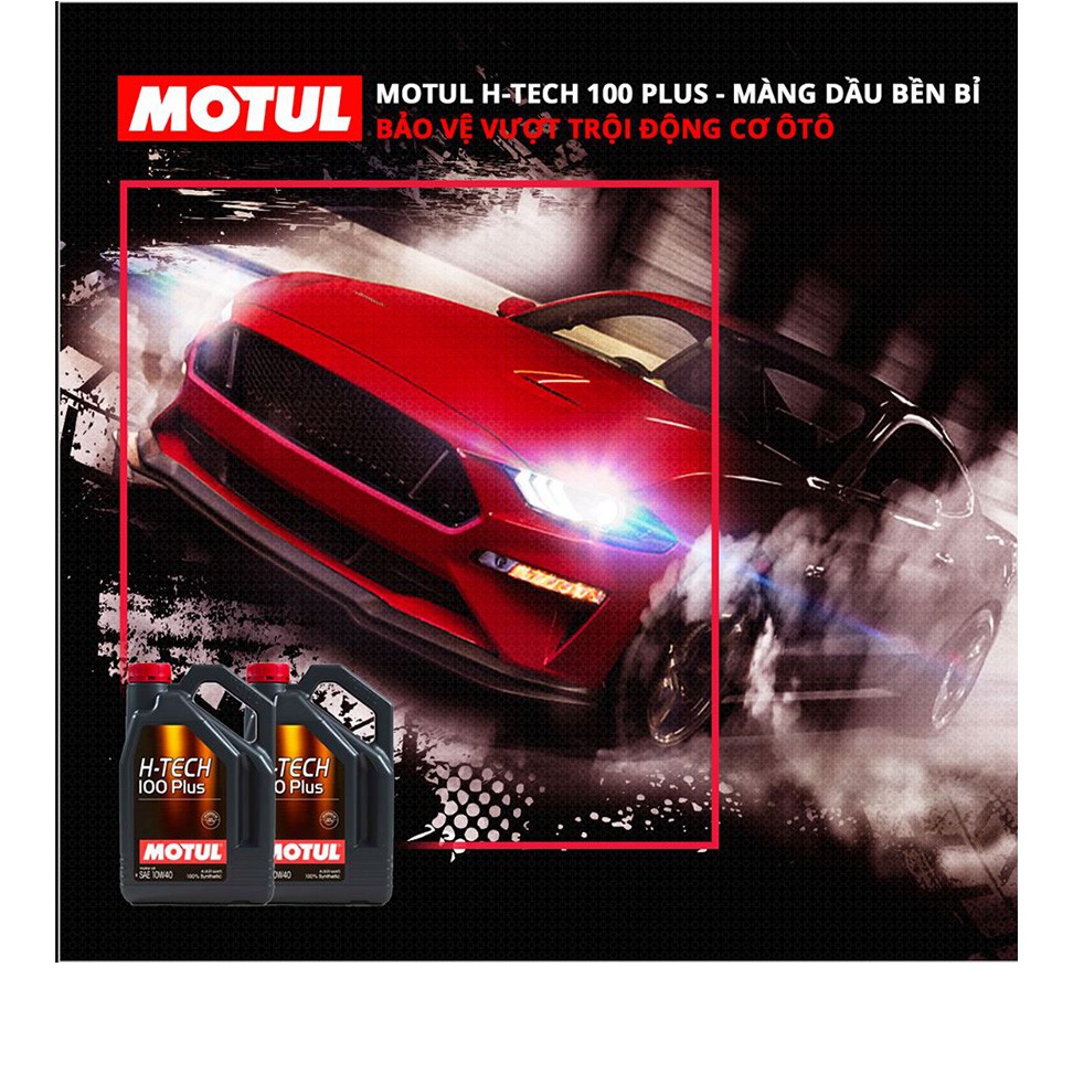 Nhớt Xe Hơi Động Cơ Xăn.g Motul H-Tech 100 Plus 0W20 Bình 4 Lít