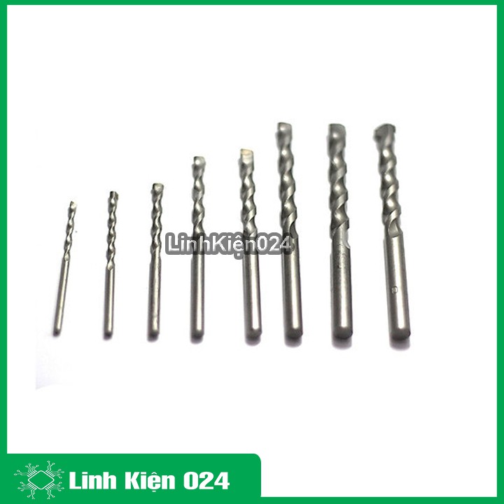 Bộ 8 Mũi Khoan Bê Tông Hộp Vàng - Đuôi Tròn