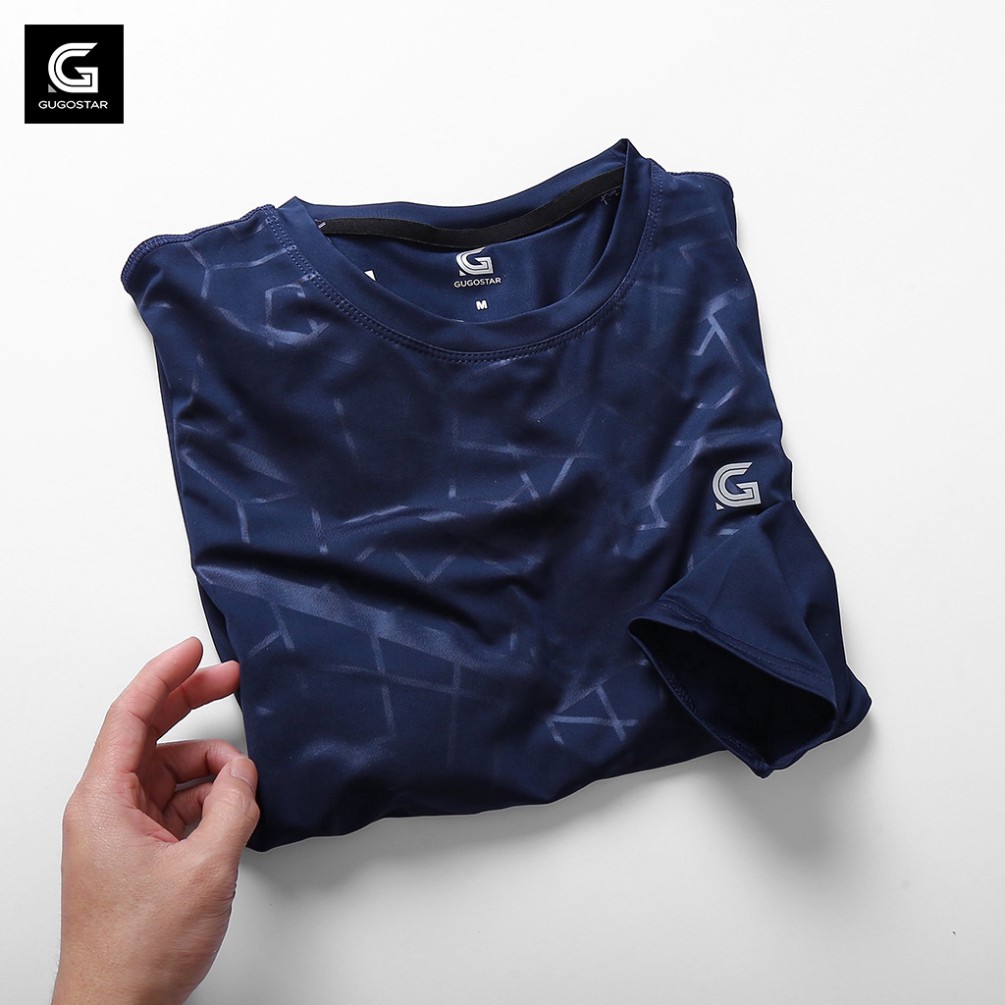Áo Thun Nam TAY DÀI VÂN CHÌM GUGOSTAR G458, Thun Giữ Nhiệt, Co Giãn 4 Chiều