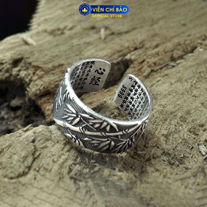Nhẫn bạc nam thiền trúc lâm chất liệu bạc Thái thương hiệu Viễn Chí Bảo N101115