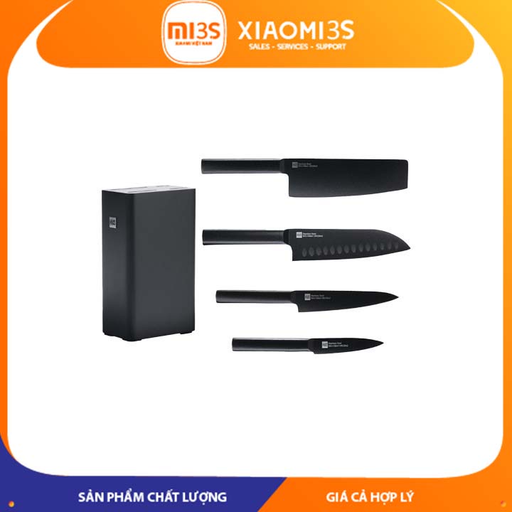 Bộ 4 giao bằng thép tổng hợp kèm chân đế cao cấp HuoHou HU0076