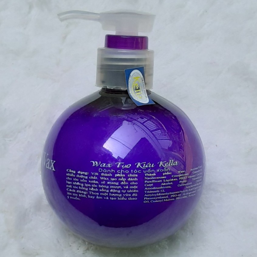 Wax Kella tạo kiểu tóc dành cho tóc Xoăn 250ml