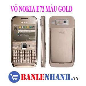 VỎ NOKIA E72 MÀU GOLD [VỎ ZIN, XỊN]