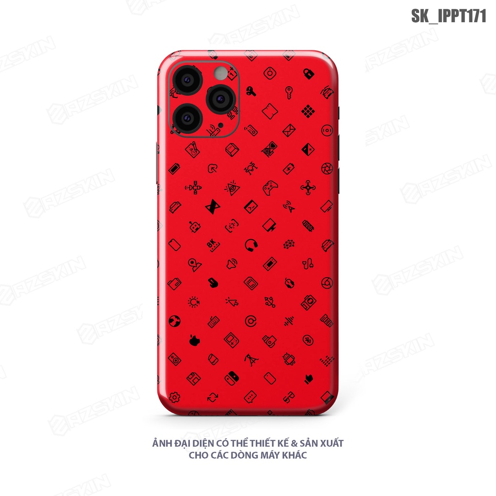 Miếng Dán Skin Pattern Công Nghệ IP 7 - 14 Pro Max |SK_IPPPT171| Chất Liệu Nhập Khẩu, Khuôn Cắt CNC, Dễ Dán Tại Nhà