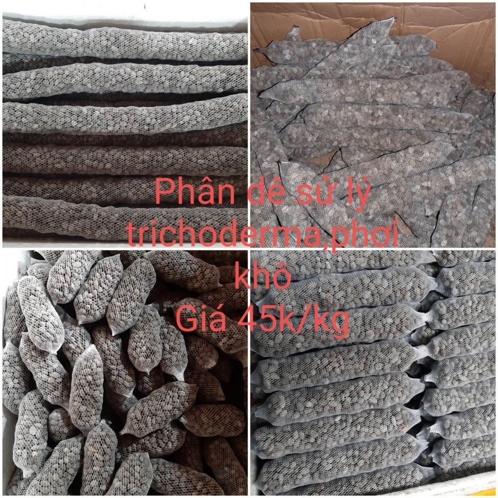 1KG Phân dê sử lý  nấm trichoderma đóng túi lưới 10-20-30-40-50cm nhập khẩu-  chuyên dụng.