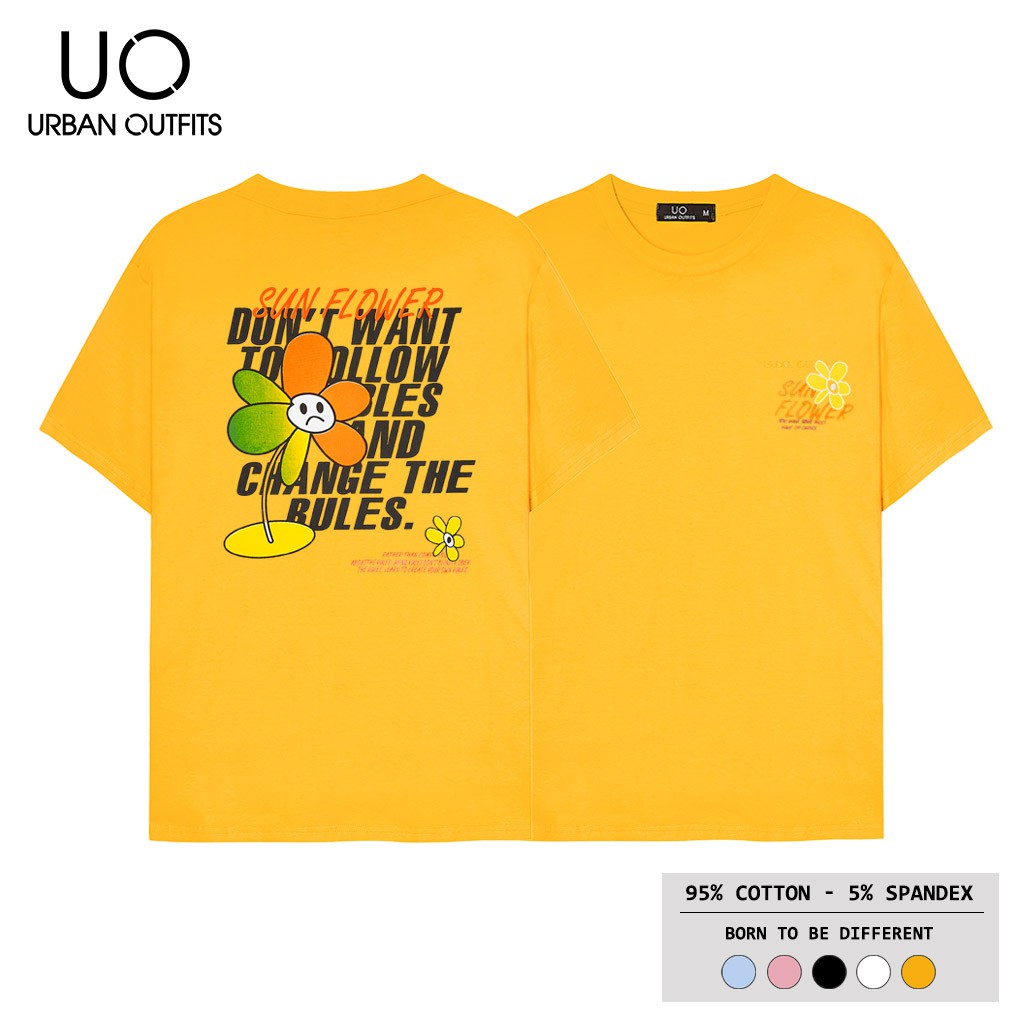 Áo Thun Tay Lỡ Nữ Nam Form Rộng URBAN OUTFITS In Sun Flower ATO03 Cotton 4 Chiều Local Brand | BigBuy360 - bigbuy360.vn