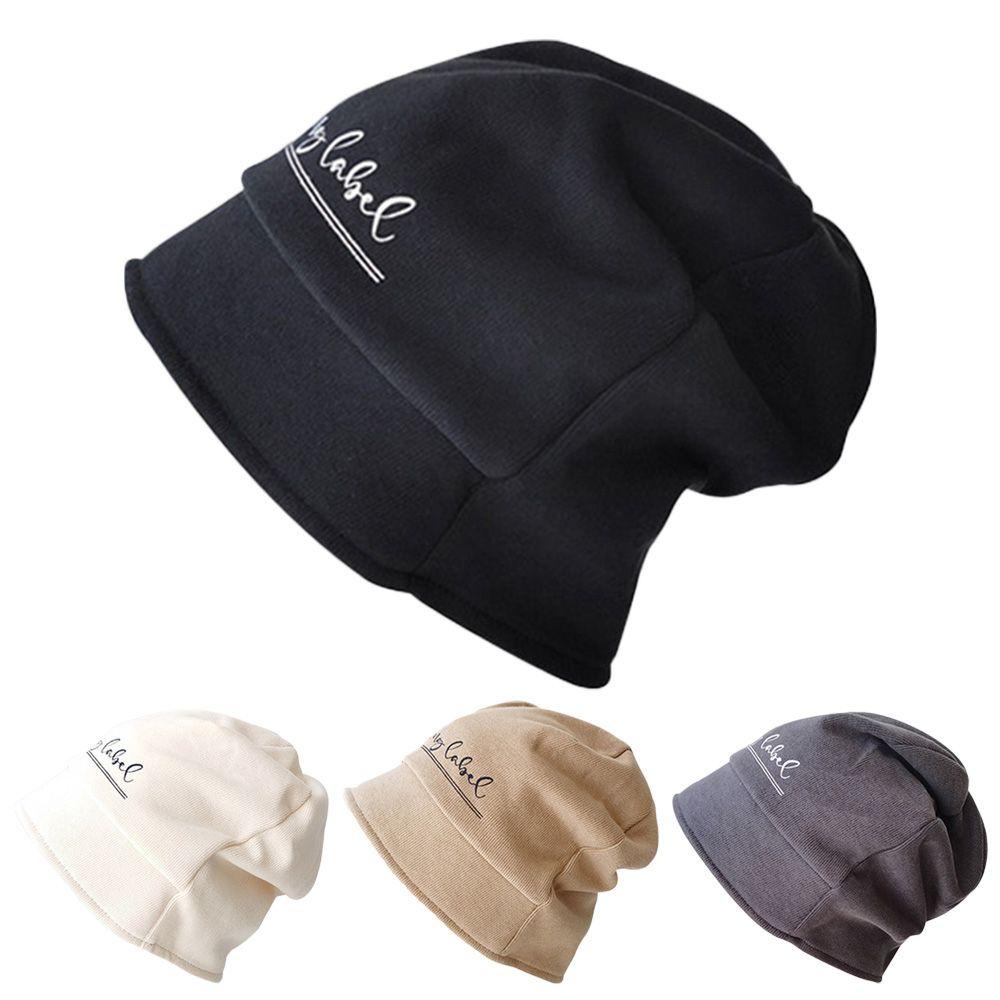 Mũ Beanie Dệt Kim Màu Trơn Dễ Thương Cho Nữ