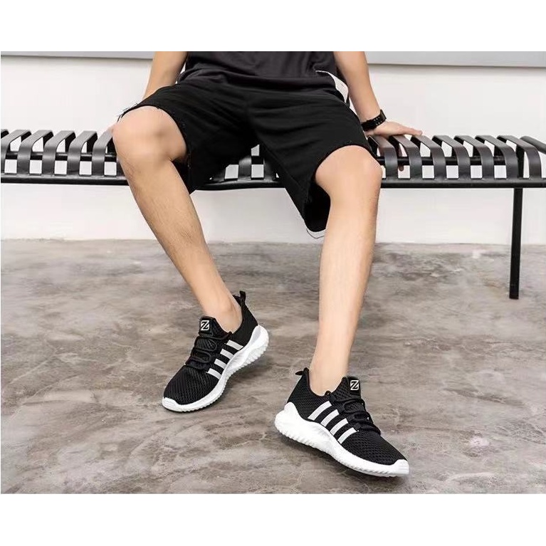 Giày Thể Thao Nam Kẻ Sọc Trắng JK9003 Giá Tốt
