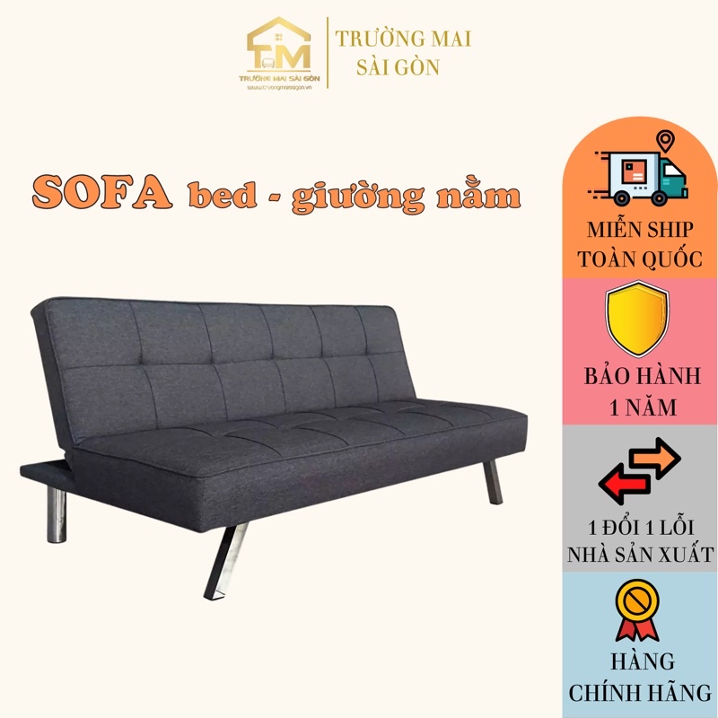 ghế sofa giường nằm gấp gọn cao cấp chính hãng SERITA giá rẻ chất vải mịn êm ái chân ghế inox chịu lực tốt Trường Mai