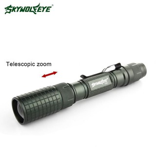 Đèn LED SKYWOLFEYE 8000 Lumens Điều Chỉnh Tiêu Cự XML T6 Flashlight Và 2 Pin 18650