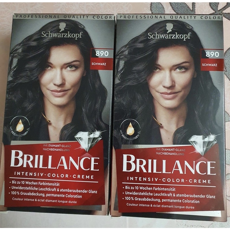 Thuốc nhuộm tóc Schwarzkopf BRILLANCE màu đen 890 của Đức.