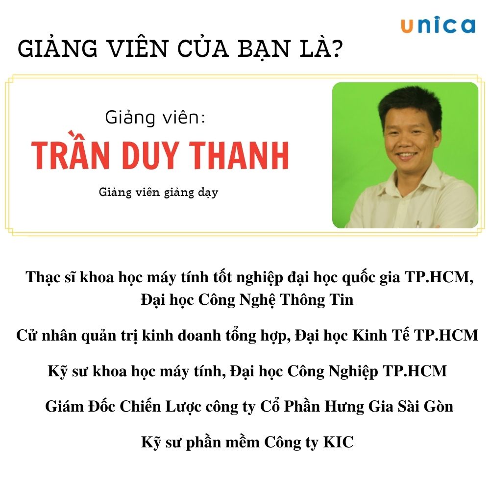 Khóa học Lập trình LinQ toàn tập -GV Trần Duy Thanh Unica