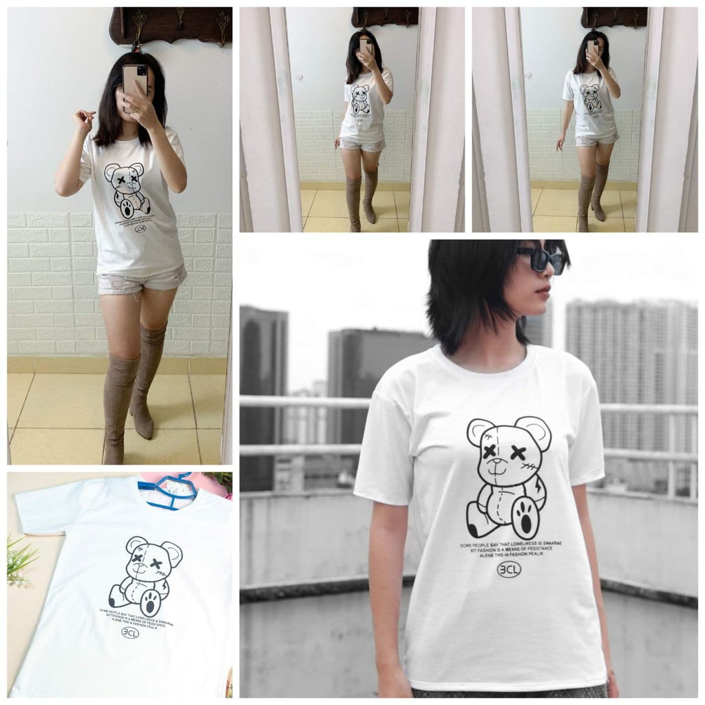 [shopee haul] ÁO THUN GẤU 3CL HÀNG THIẾT KẾ 100% COTTON