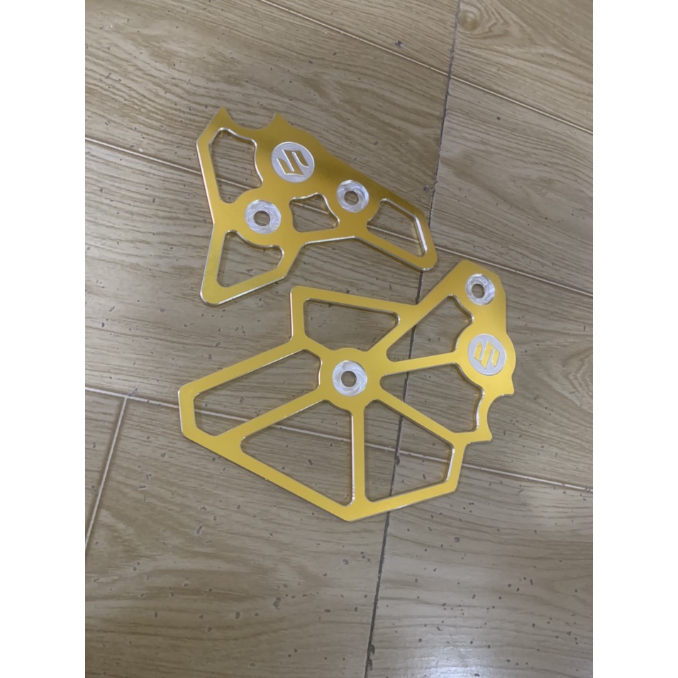 ốp sườn xe raider Fi va satria nhôm CNC màu vàng